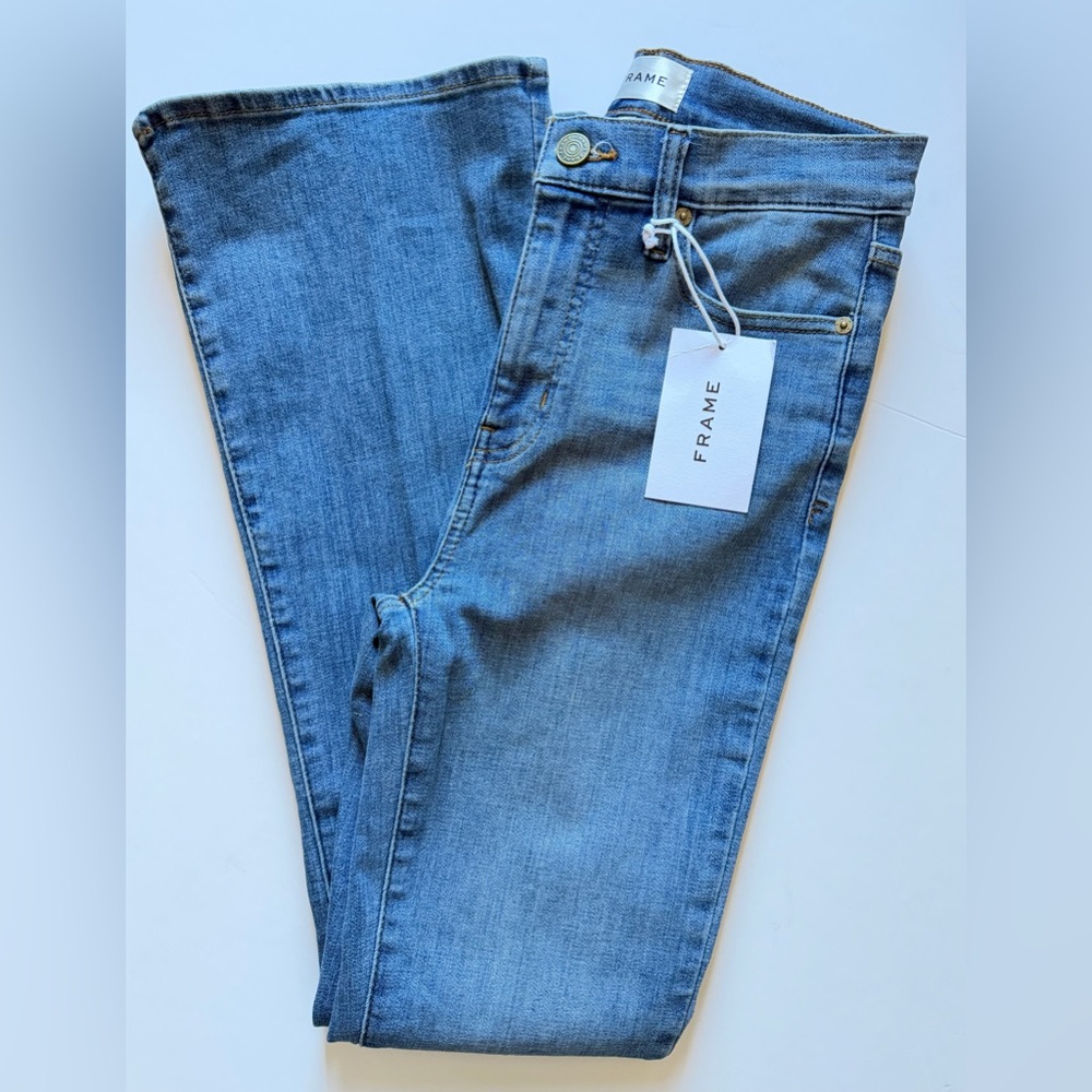 Frame Denim Women’s Skinny Jeans in Light Blue Wash